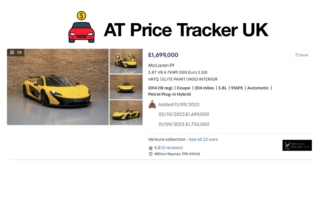AT Price Tracker. See vehicle price history on AutoTrader UK and track prices automatically
